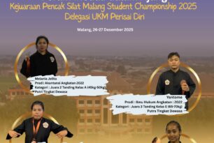 Membanggakan, 4 Mahasiswa Unikama Raih Medali di Ajang Kejuaraan Pencak Silat Malang Student Championship 2025
